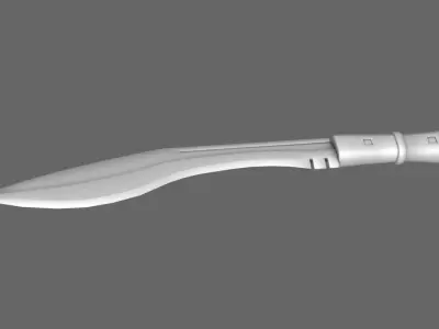 Cyborg Combat Knife Free 3D model