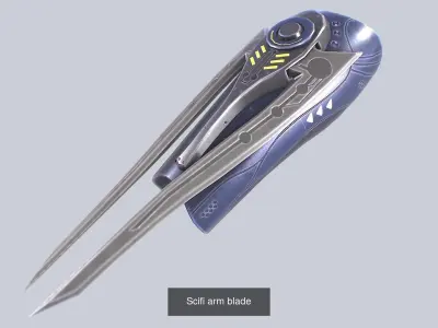 Scifi arm blade collection 3D Model Pack
