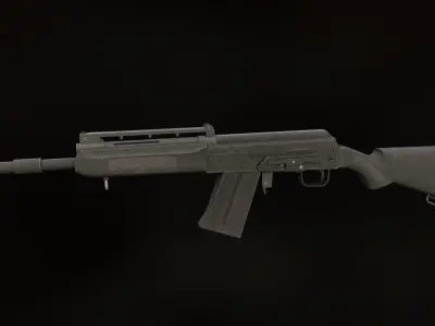 Saiga 20k  Low-poly 3D model