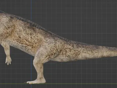 Carnufex carolinensis Low-poly 3D model