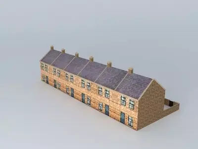Eco Rail Cottages No 3 Dummy! Old Steam Days Free 3D model