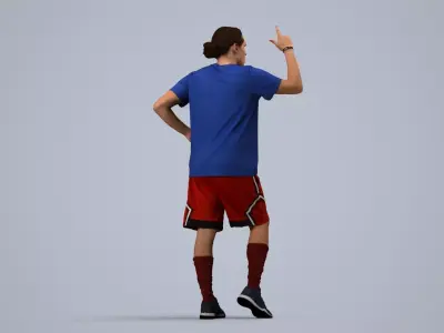 00496Mateo003 - Adult Caucasian man exercising in summer 3D model