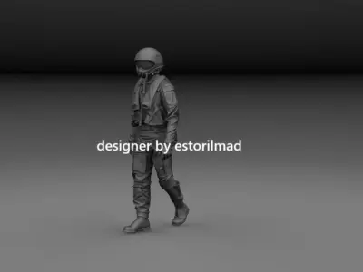 NATO EUROFIGHTER TYPHOON AIRCRAFT PILOT v4 3D print model