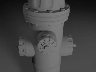 Fire Hydrant Game Prop Low-poly 3D model