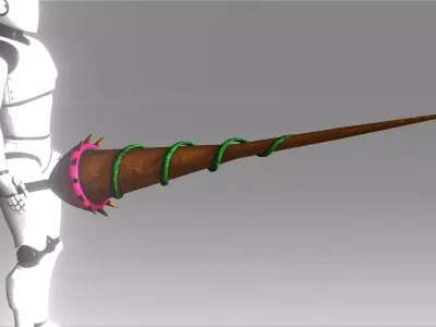 Vine lance Low-poly 3D model