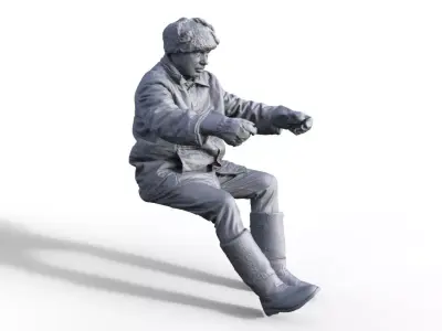 Russian truck driver 3D print model