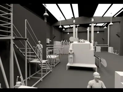 Interior Factory- Vol 06- High detail 3d models 3D model