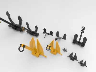 Anchor metal anchors 3D model