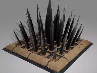 Spike Trap Low-poly 3D model