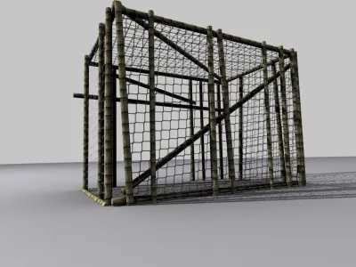 cage low poly Low-poly 3D model