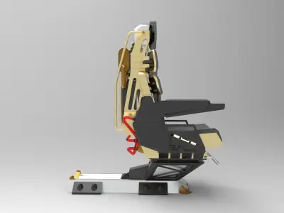Pilot seat a 3D model