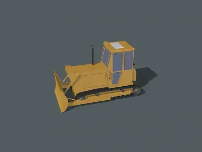 Bulldozer Low-poly 3D model by AlexMas1981 from CGTrader
