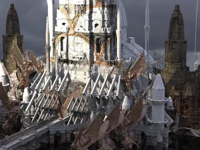 Hindu Inspired Palace Emperors city 1 3D model