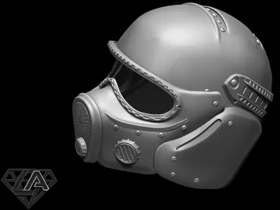 Metro 2033 helmet darkside edition 3D print model