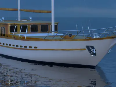 CLASSIC SAILING BOAT - GULET 3D model