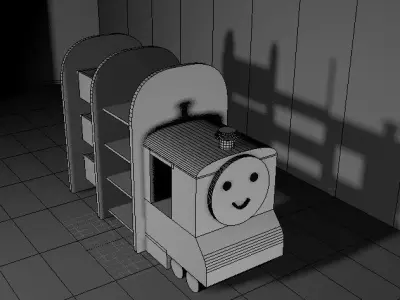 furniture cupboard Low-poly 3D model shop