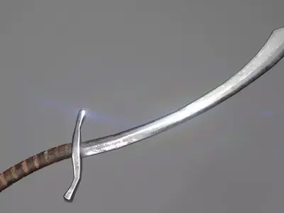 Scimitar sword Low-poly 3D model purchase