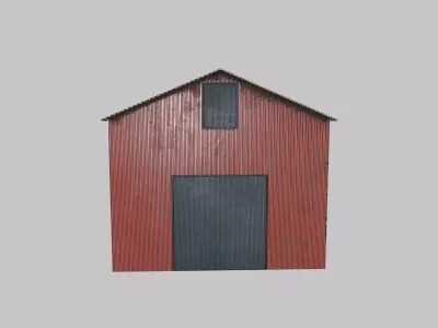 Warehouse Low-poly 3D model purchase