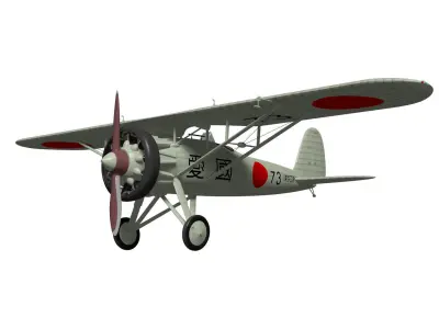nakajima type91 fighter 3D model