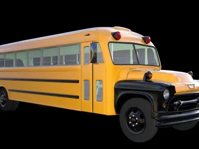 1957 School Bus for DAZ 3D model