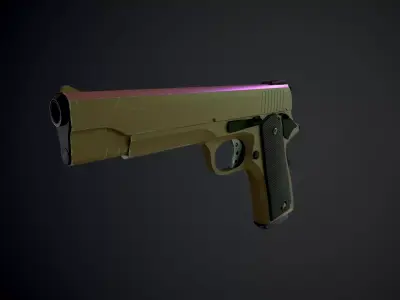 Colt 1911M Gun Low-poly 3D model