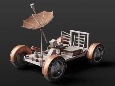 Apollo Lunar Rover Low-poly 3D model