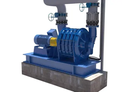 blower sludge pump 3D model