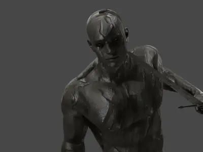 Warriors man soft clay part 1 3D model