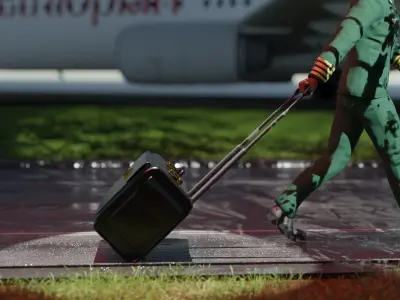 suitcase pilot luggage Free 3D model