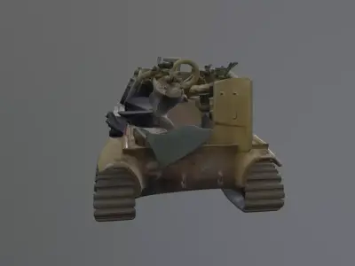 tank destroyer wreck 3D model
