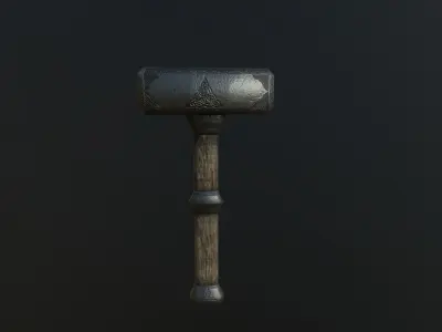Old Hammer Low-poly 3D model
