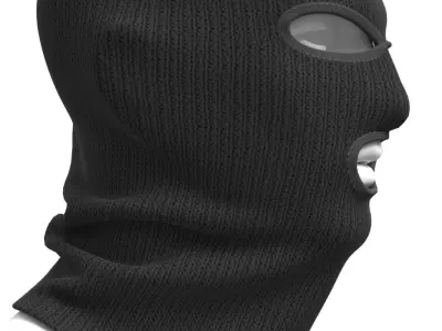 Balaclava - Marvelous Designer  3D model