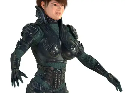 Sci-fi women Kate 3D model