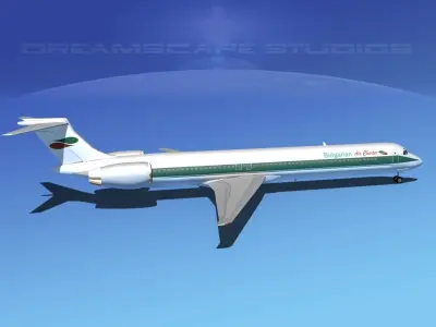 Douglas MD-80 Bulgarian Charter 3D model