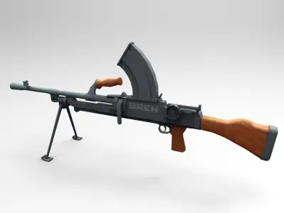 Bren Low Poly Mobile Game Ready model Low-poly 3D model