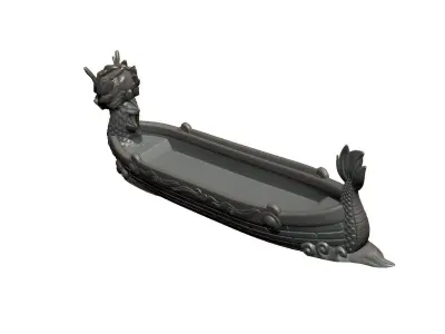 Chinese dragon boat 3D print model shop