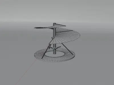 Helicopter By  Leonardo Da Vinci Free 3D model