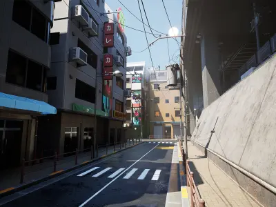 Tokyo street Part 1 Low-poly 3D model