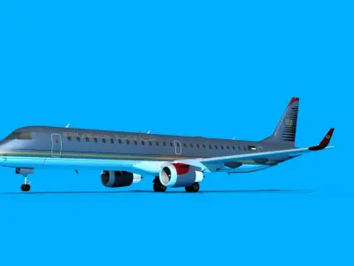 Embraer Emb-190 Royal Jordanian 3D model