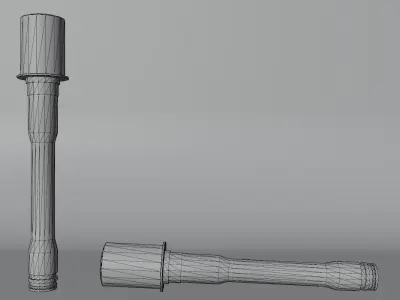Stick grenade Free low-poly 3D model