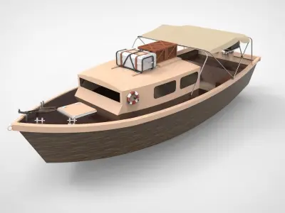 river ship 3D model