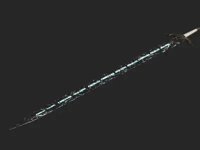 Mighty Sword Low-poly 3D model