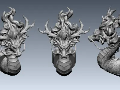 Dragon Portrait  Free 3D print model
