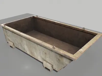 Trash Container 4 PBR Low-poly 3D model