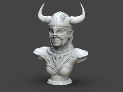 Viking Woman Bust 3D print model
