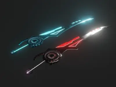 Sword Brothers Low-poly 3D model