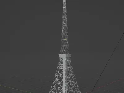 Tokyo Tower Free low-poly 3D model