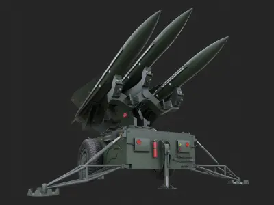 Mim 23 HAWK - Air Defense Missile Low-poly 3D model