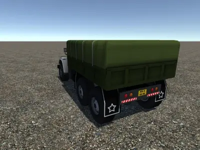 Industrial Cargo Truck 3 Low-poly 3D model