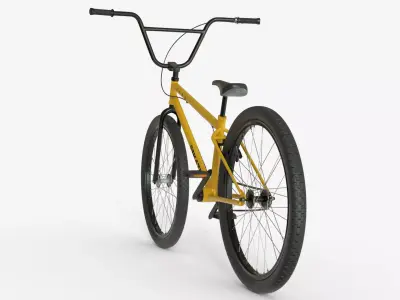 BMX Freestyle Bike  Clan Series Yellow 3D model purchase